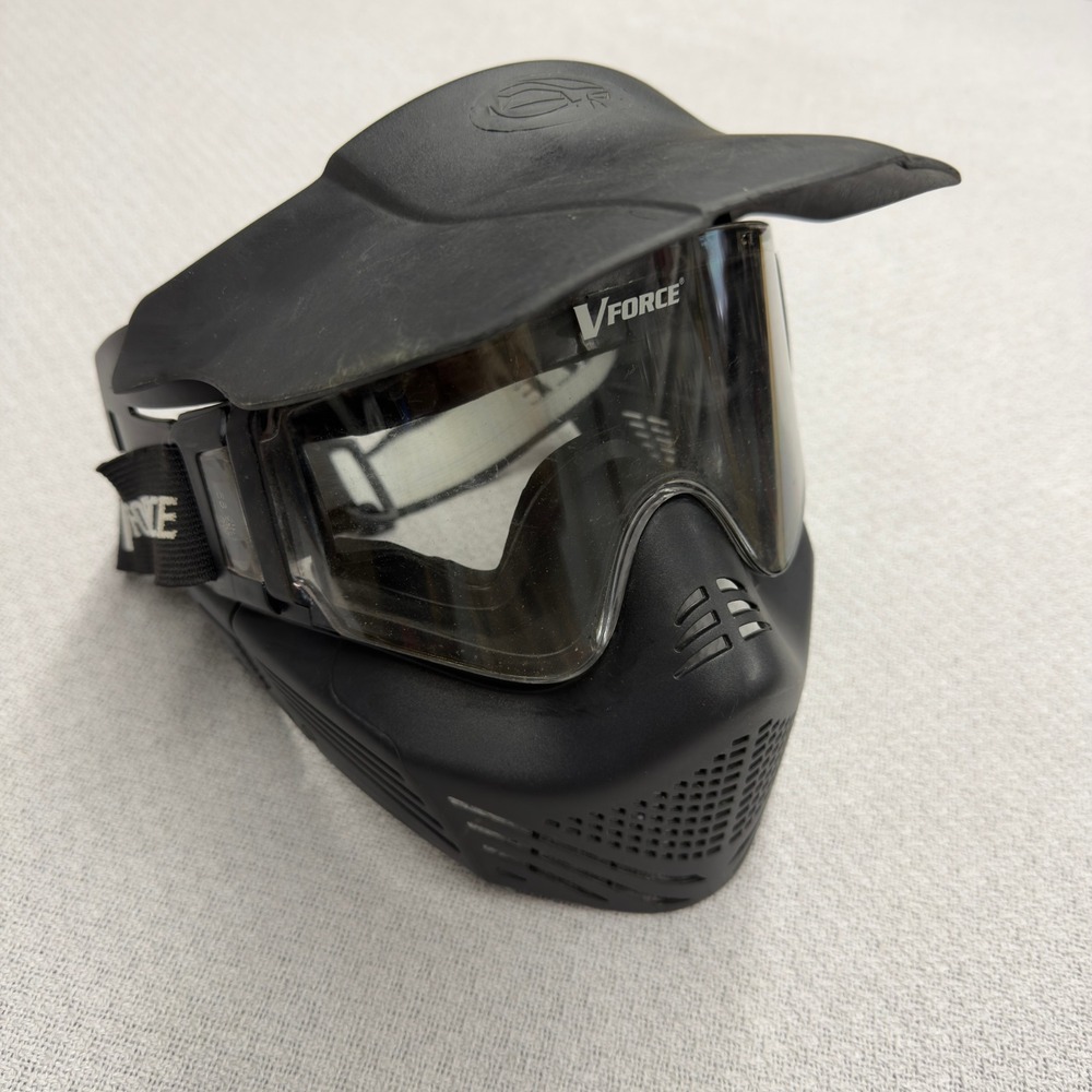 VForce Full Face Paintball Mask Black Goggles Visor Adjustable‎ Strap Tactical